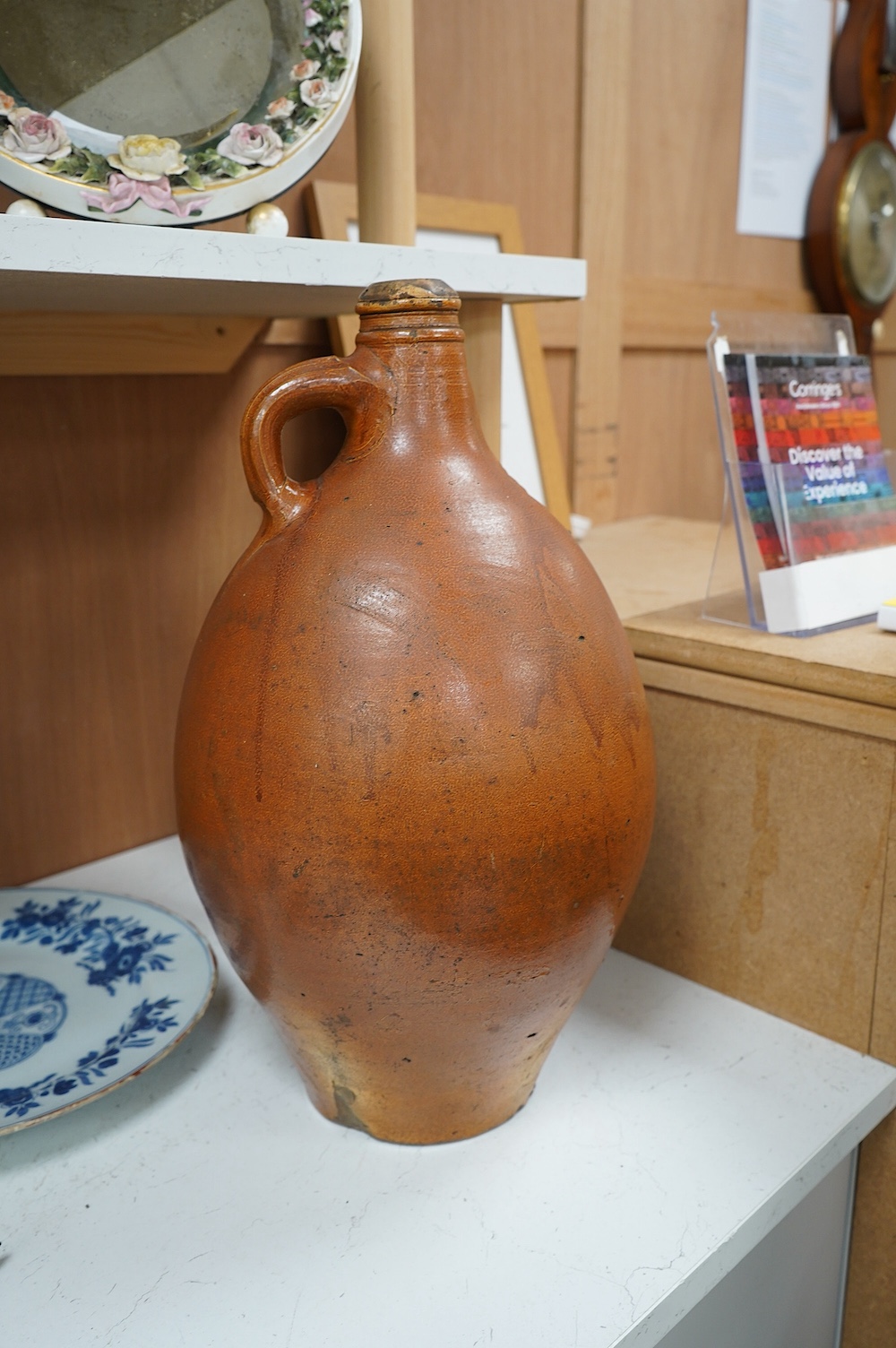 A 17th century large Bellarmine jug, 44cm. Condition - good for age